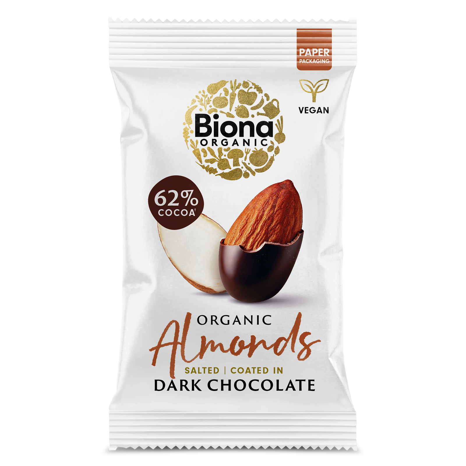 Biona Organic Organic Almonds coated in Dark Chocolate (30g)