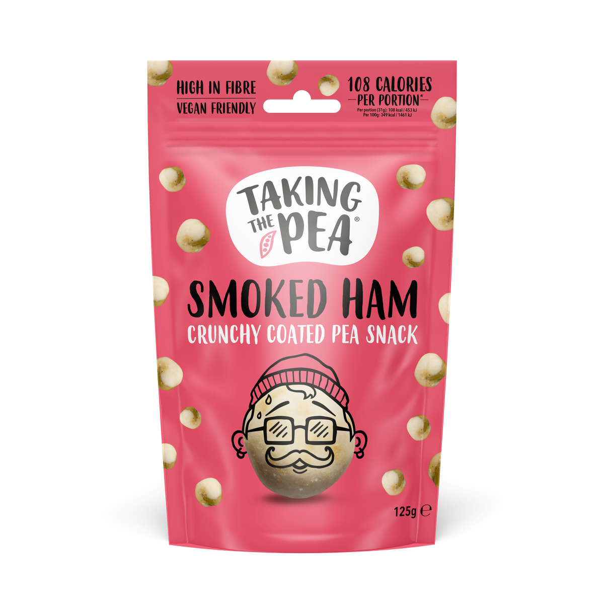 Taking The Pea Smoked Ham Crunchy Coated Pea Snack (125g)