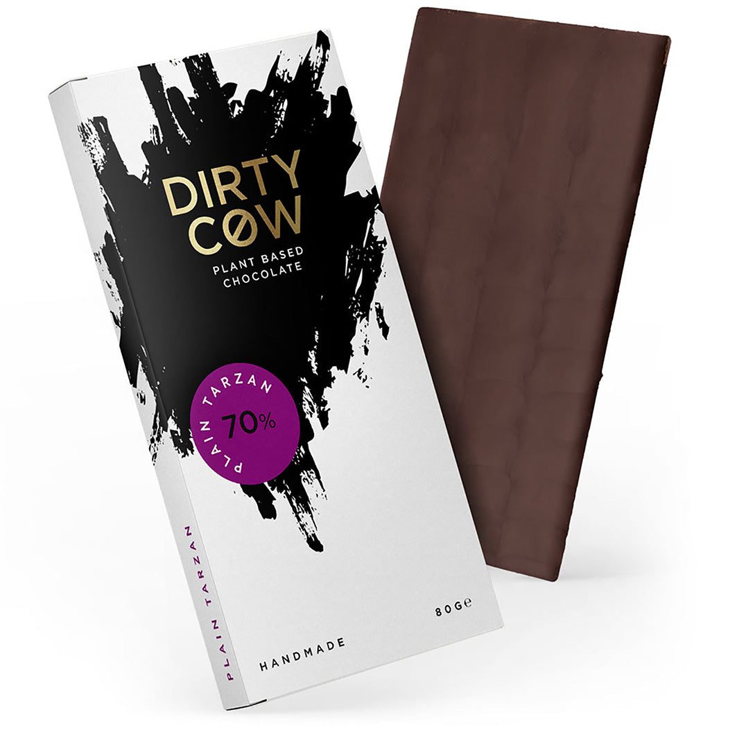 Dirty Cow Plain Tarzan Plant Based Chocolate Bar (80g)