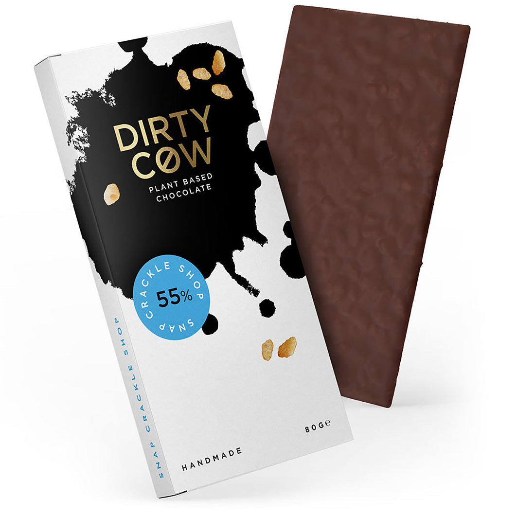 Dirty Cow Snap Crackle Shop Plant Based Chocolate Bar (80g)
