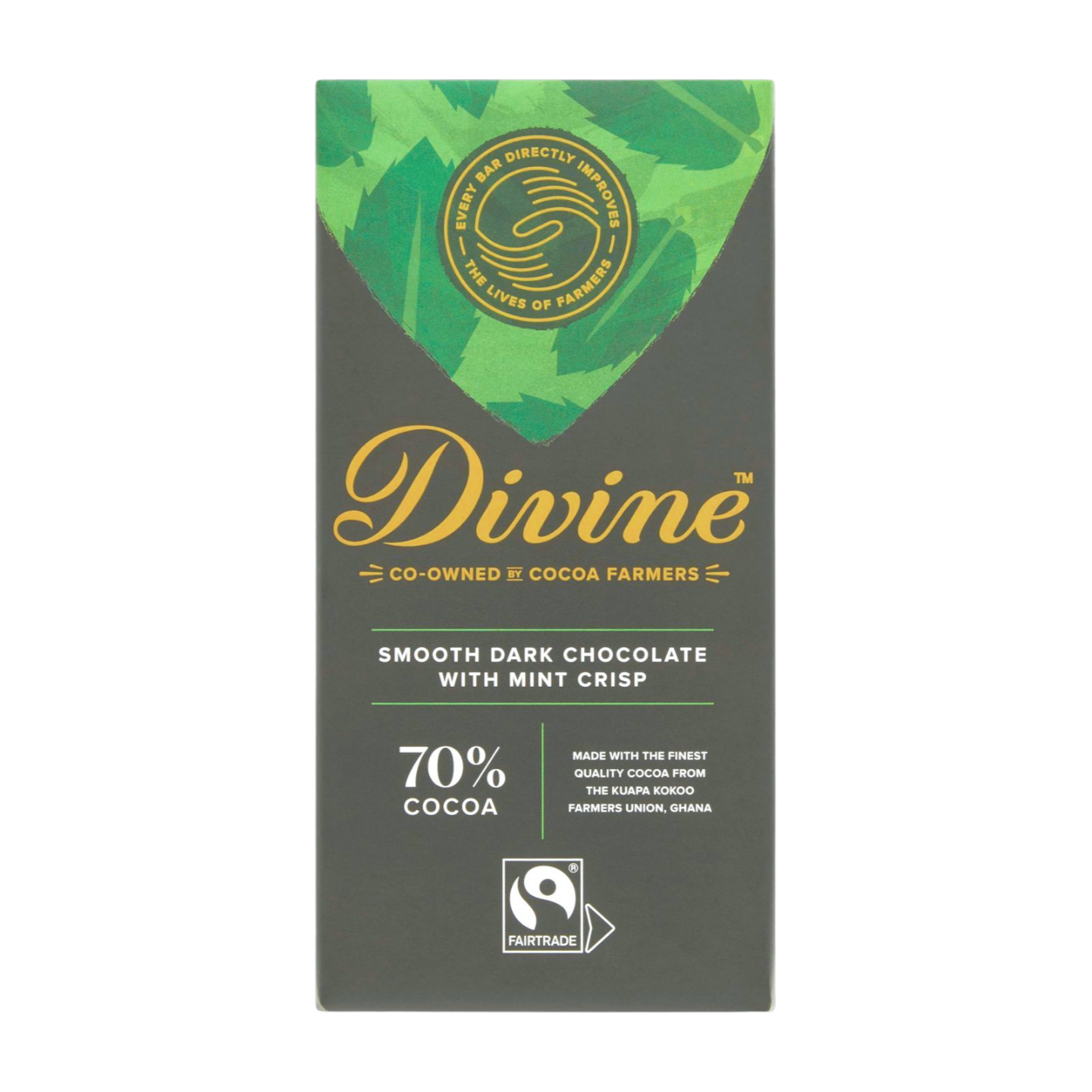 Divine Smooth Dark Chocolate with Mint Crisp (90g)