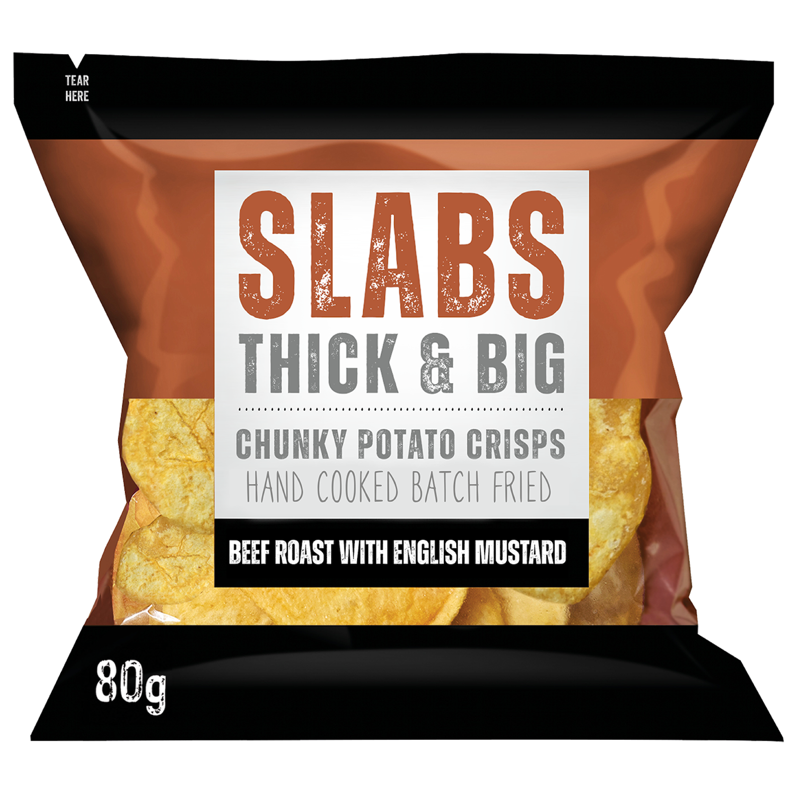 Slabs Beef Roast & English Mustard Chunky Potato Crisps (80g)