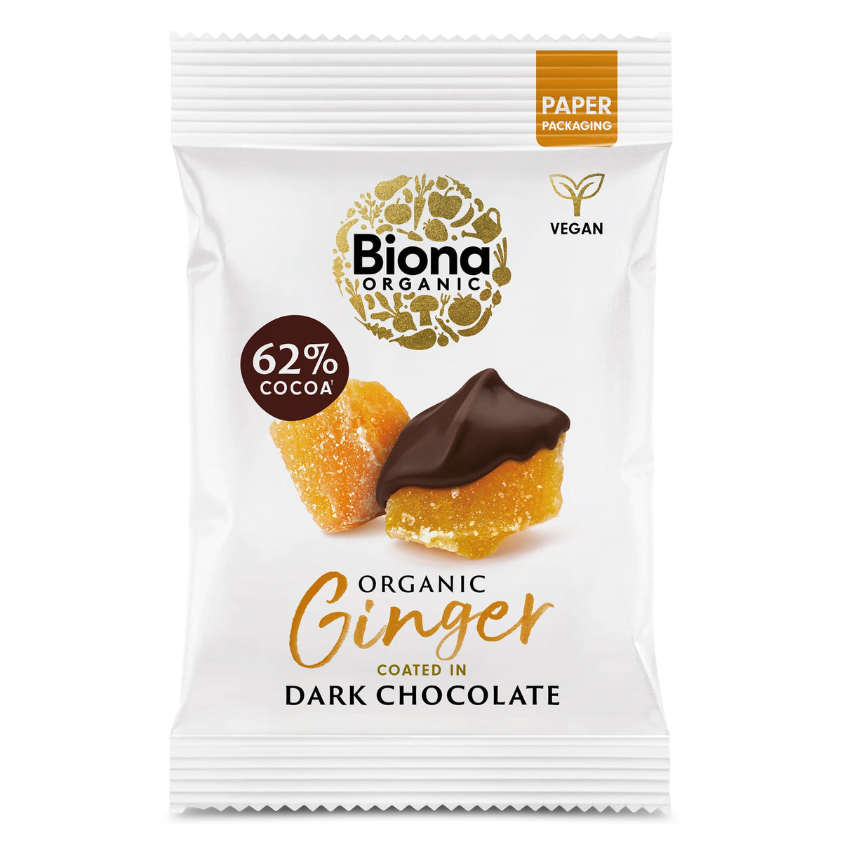 Biona Organic Organic Ginger coated in Dark Chocolate (60g)