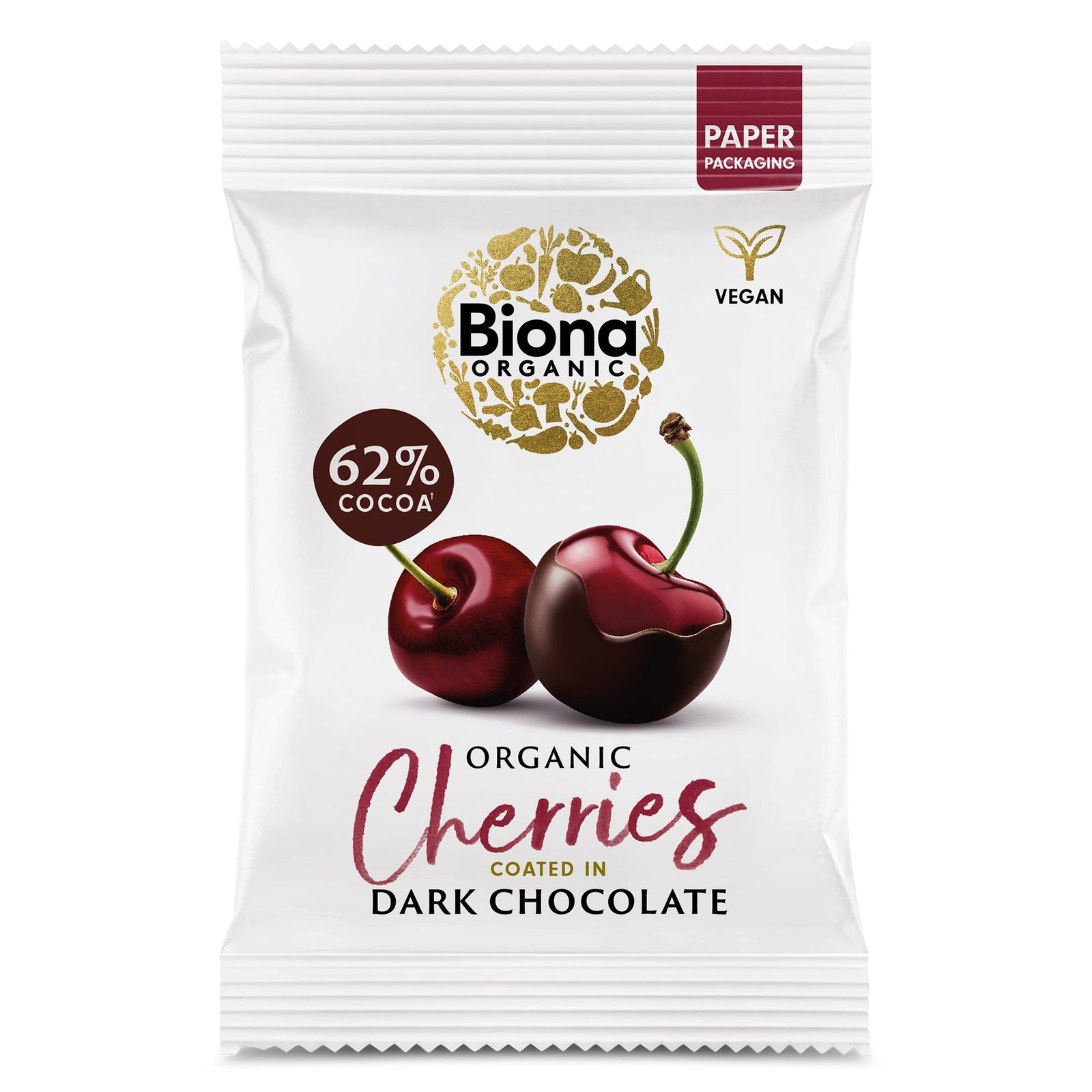 Biona Organic Organic Cherries coated in Dark Chocolate (45g)