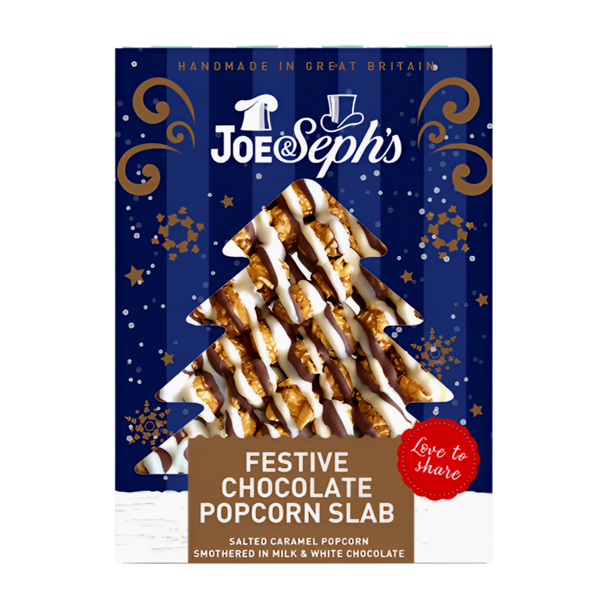 Joe & Seph's Festive Chocolate Popcorn Slab (115g)