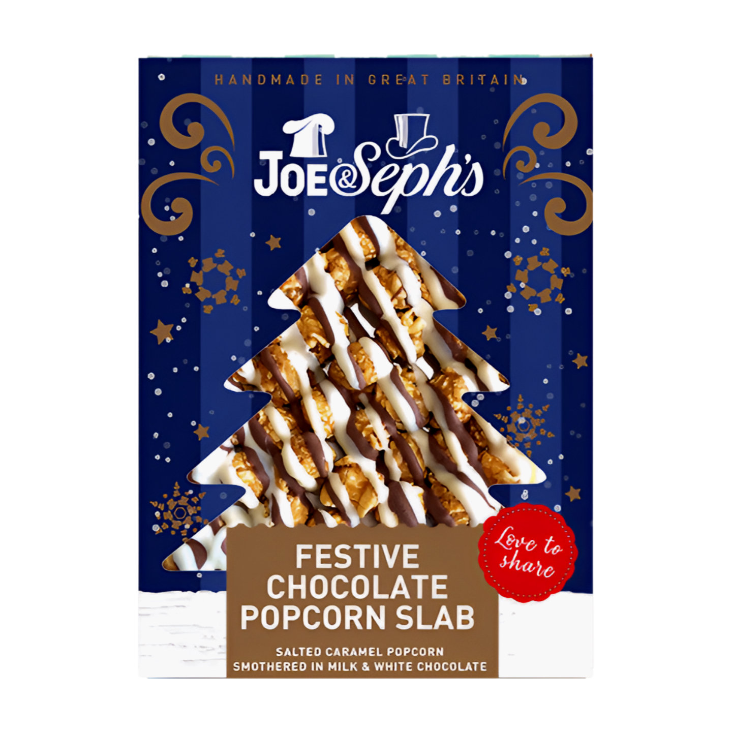 Joe & Seph's Festive Chocolate Popcorn Slab (115g)