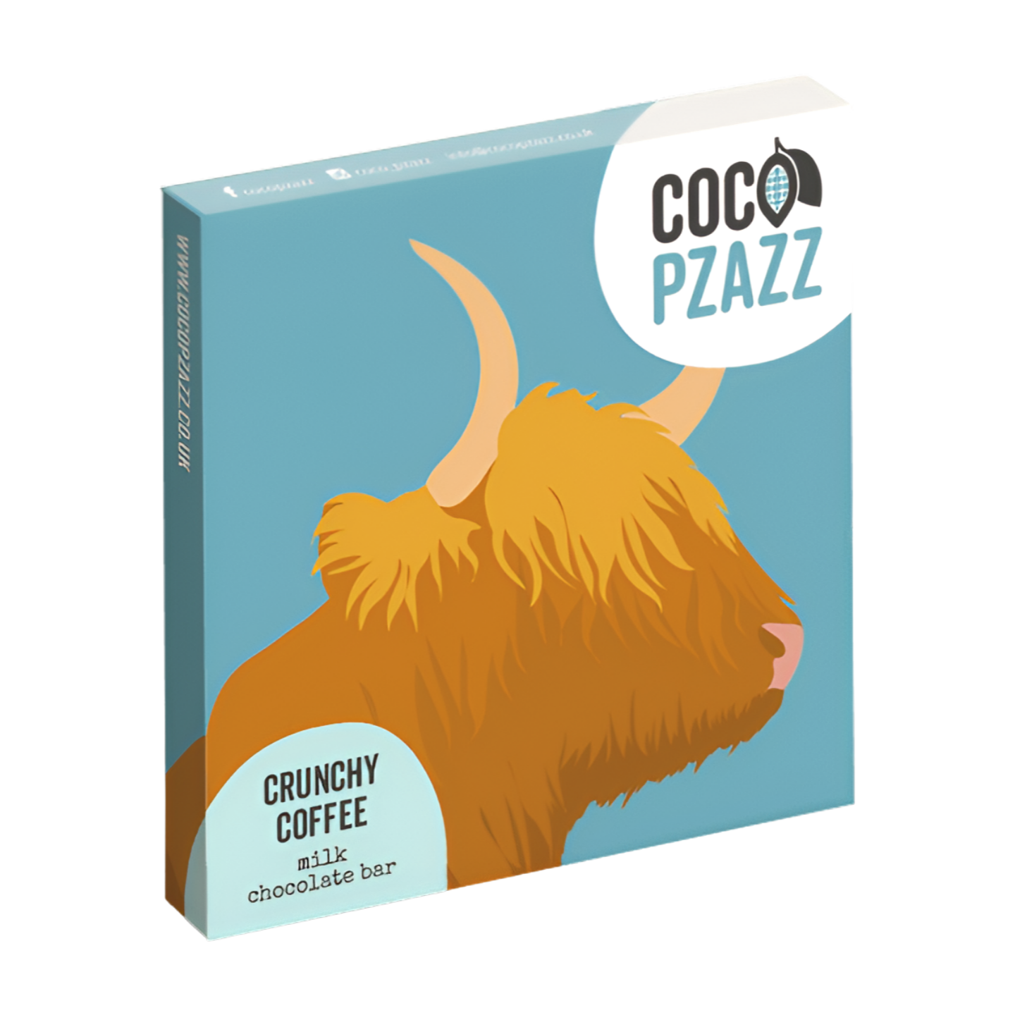 Coco Pzazz 'Highland Cow' Crunchy Coffee Milk Chocolate Bar (80g)