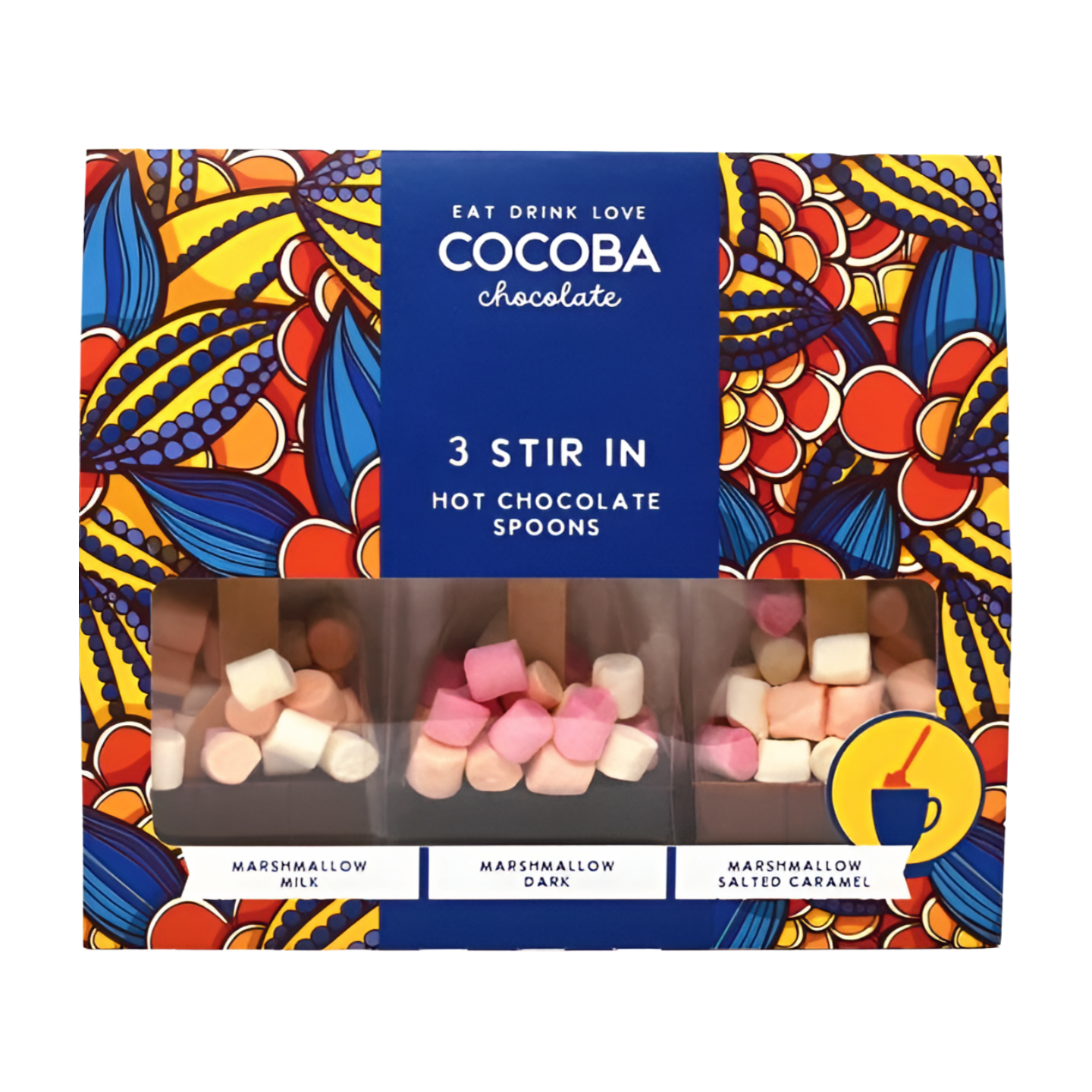 Cocoba Marshmallow Hot Chocolate Spoons Gift Set (150g)