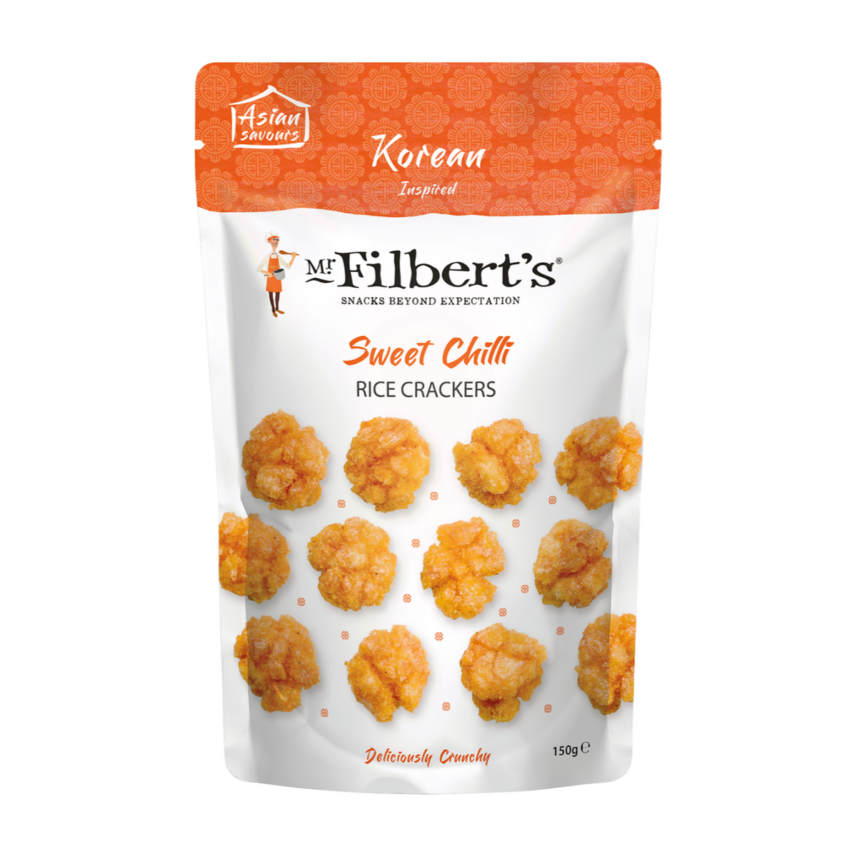 Mr Filbert's Korean Inspired Sweet Chilli Rice Crackers (150g)