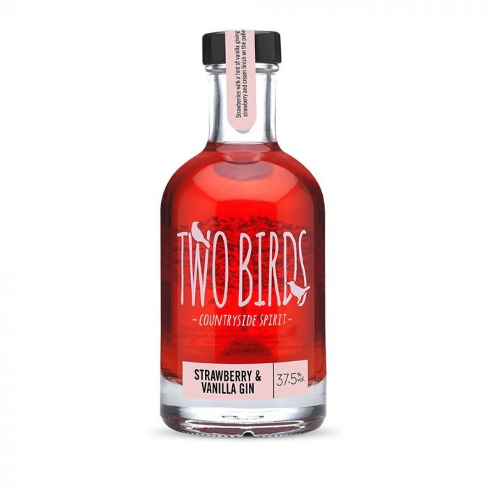 Two Birds Strawberry and Vanilla Gin 37.5% abv 20cl [WHOLE CASE] by British Honey Co - The Pop Up Deli