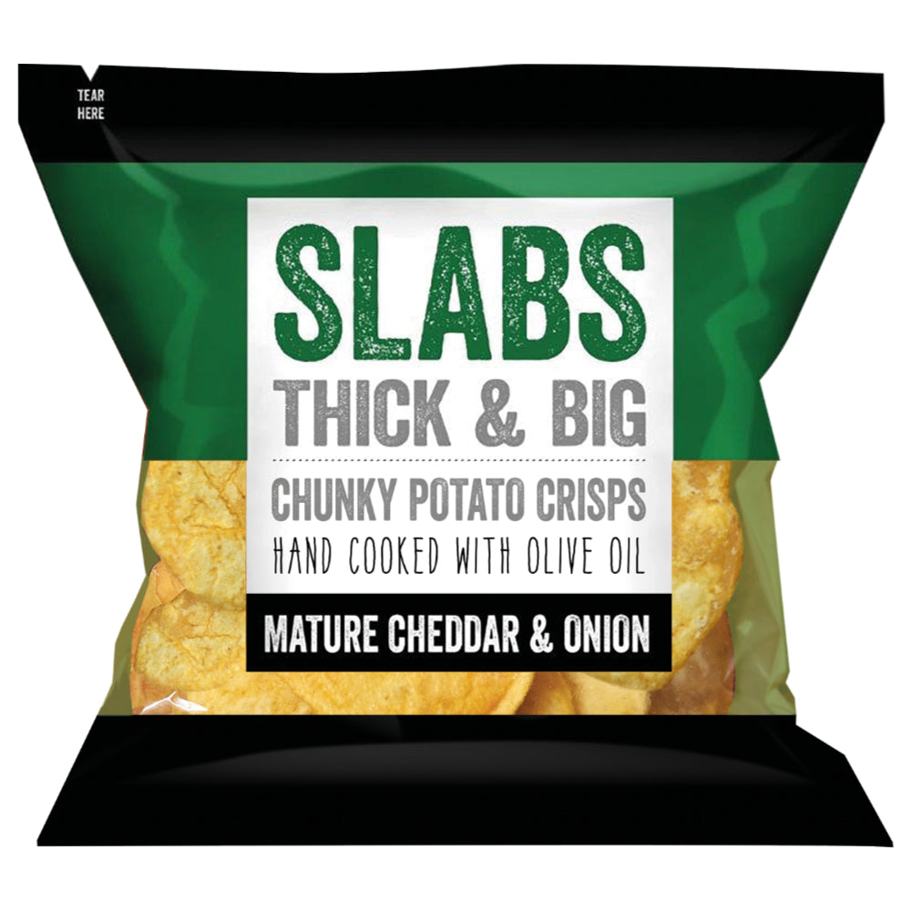 Slabs Cheese & Onion Chunky Potato Crisps (80g)