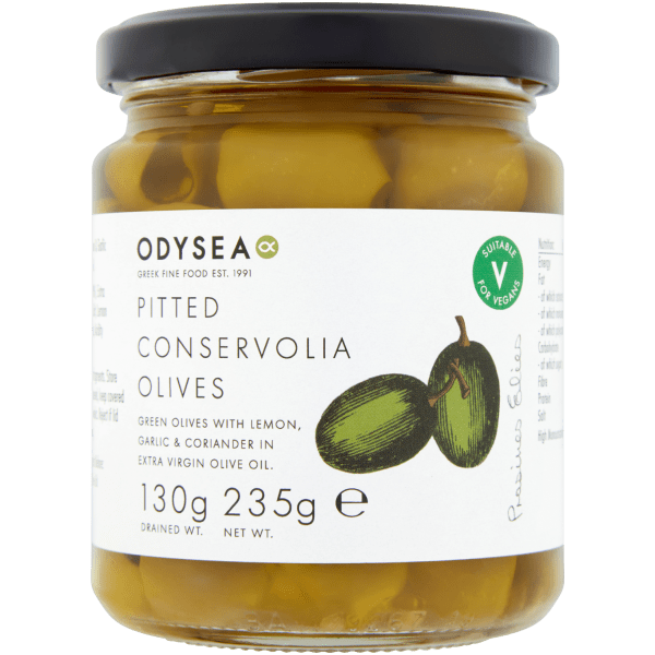 Odysea Conservolia Olives with Lemon, Garlic & Coriander (235g)