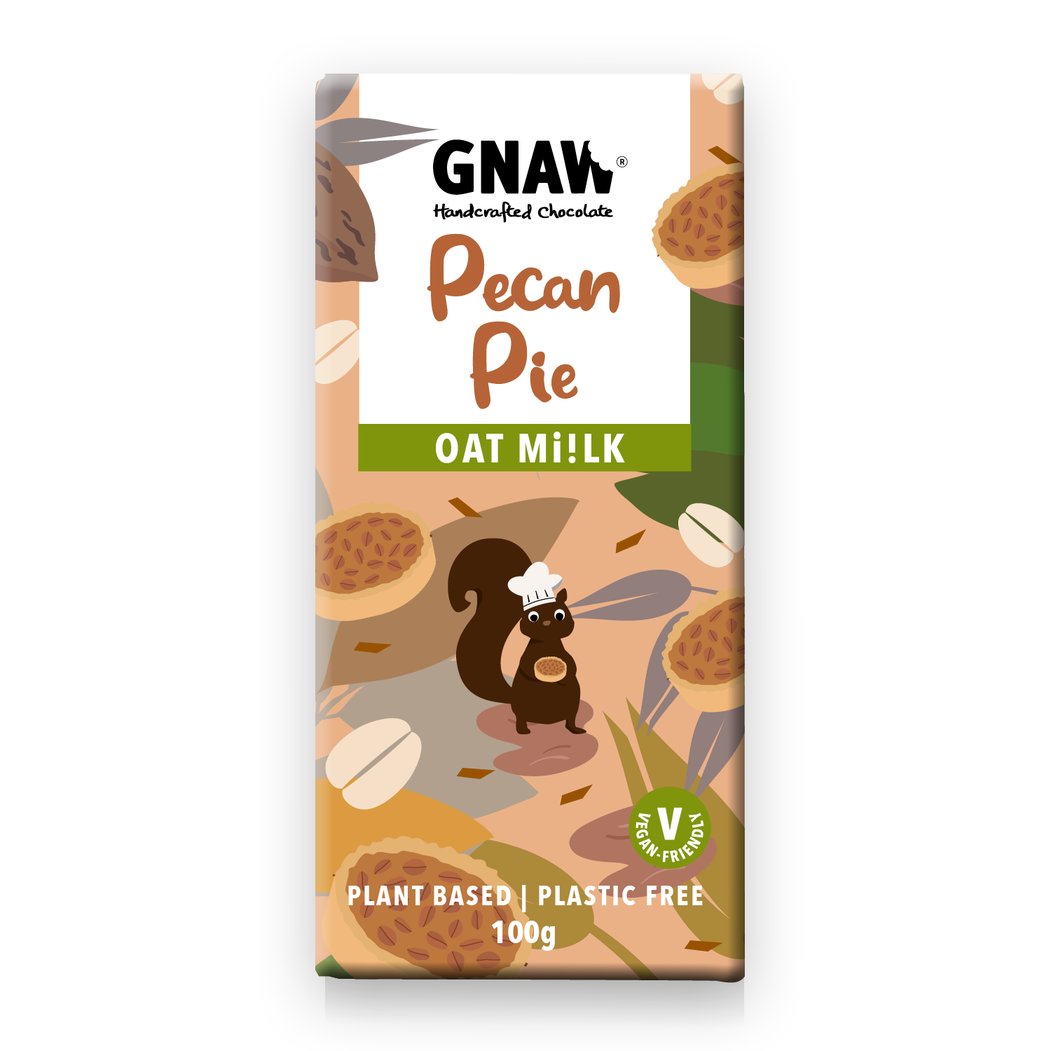 Gnaw Pecan Pie Oat M!lk Chocolate Bar (100g)