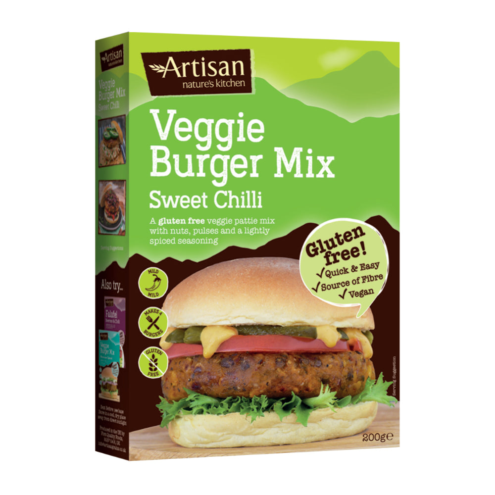Artisan Grains Sweet Chilli Gluten Free Veggie Burger Mix (200g)