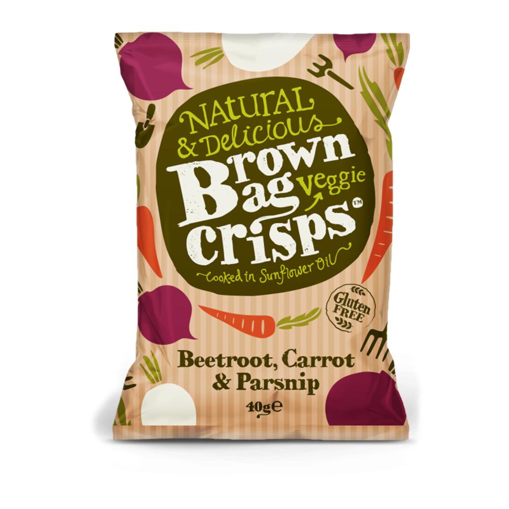 Brown Bag Beetroot, Carrot & Parsnip Veggie Crisps (40g)