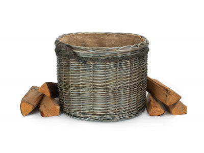 SIZE 2 ANTIQUE WASH ROUND STORAGE BASKET