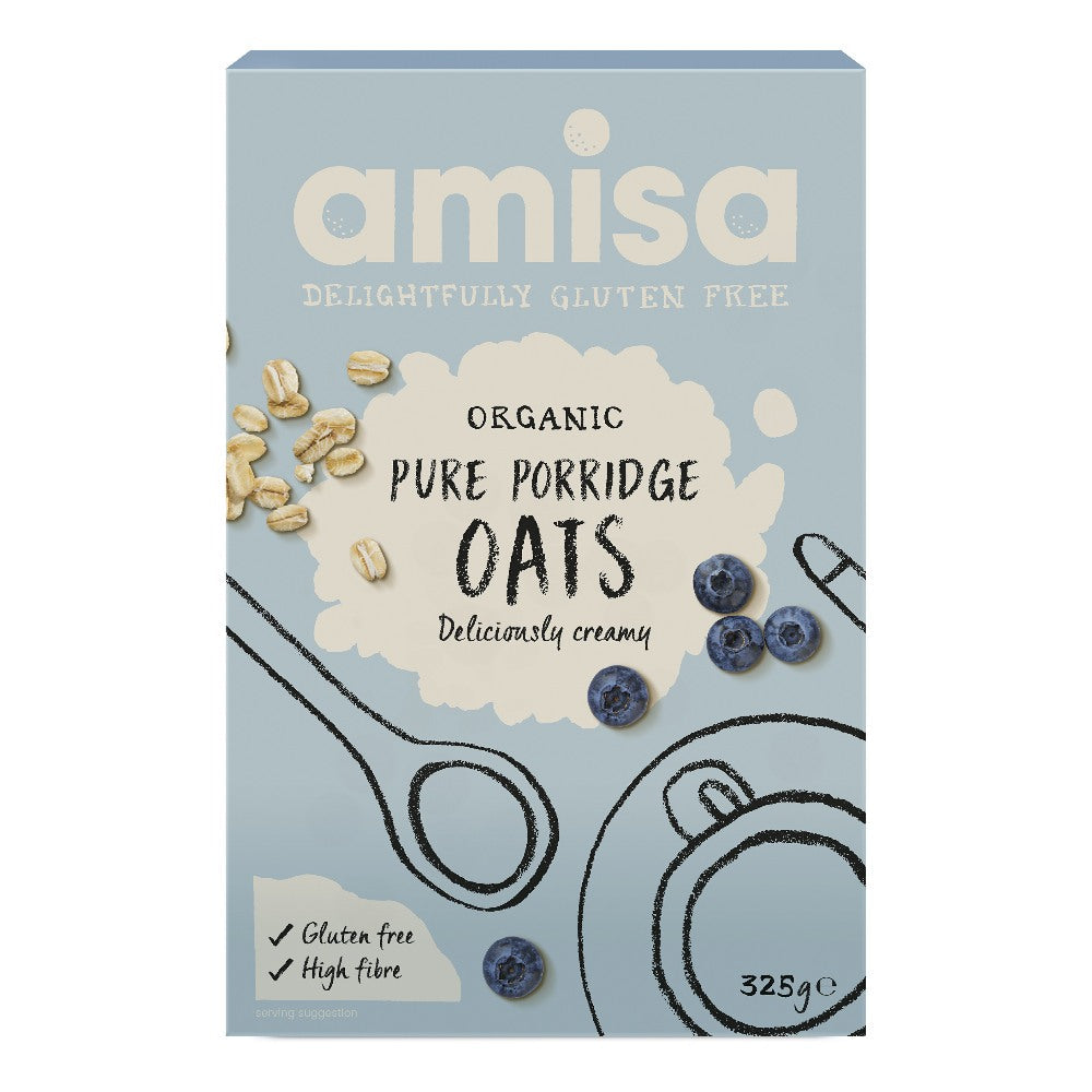 Amisa Organic Pure Porridge Oats (325g) by Amisa - The Pop Up Deli