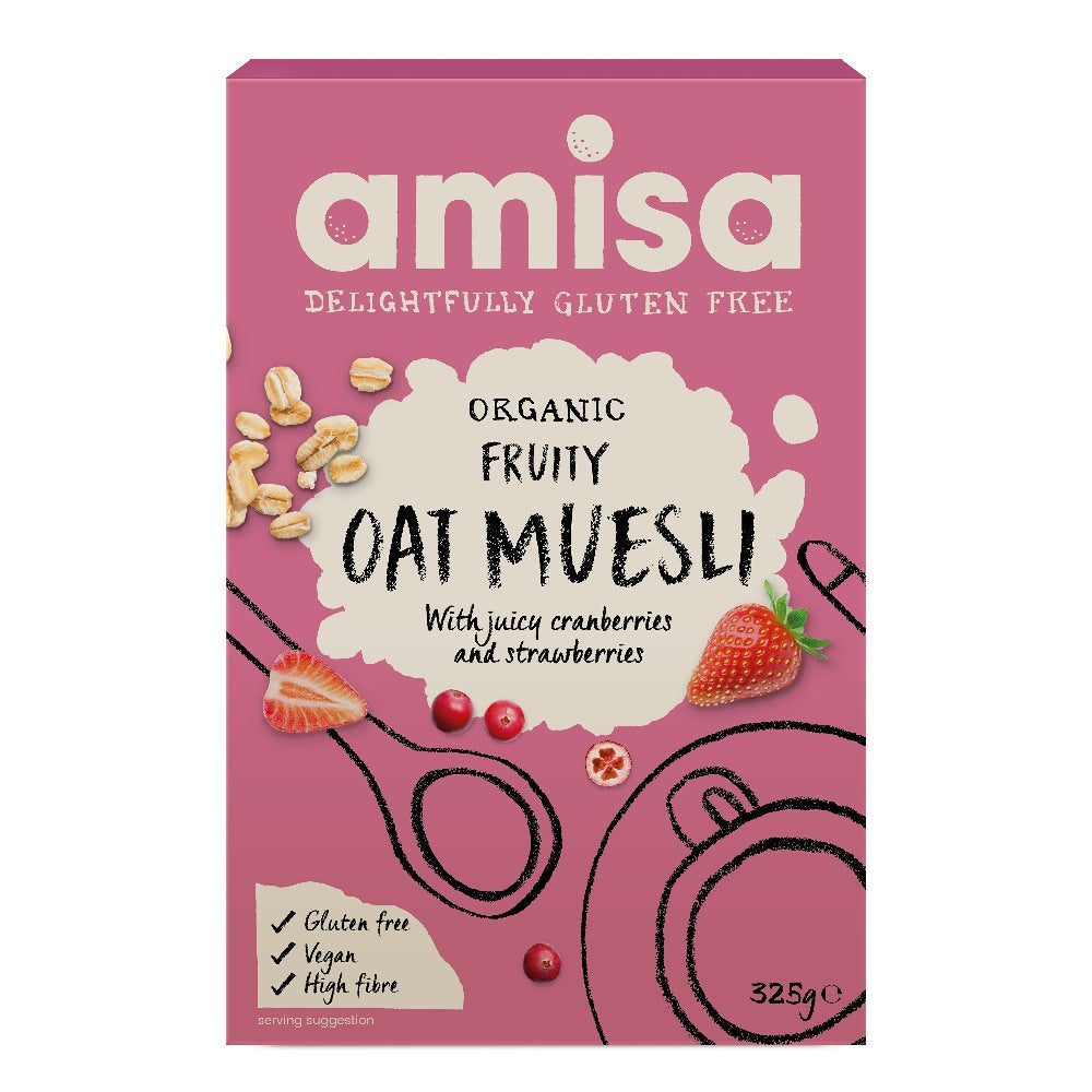 Amisa Organic Fruity Oat Muesli (325g) by Amisa - The Pop Up Deli