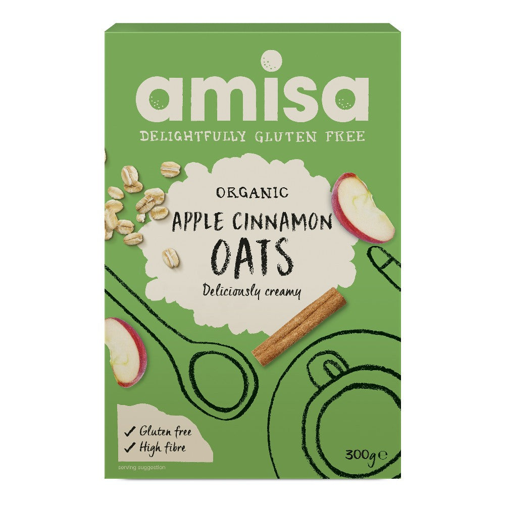 Amisa Organic Apple Cinnamon Oats (300g) by Amisa - The Pop Up Deli