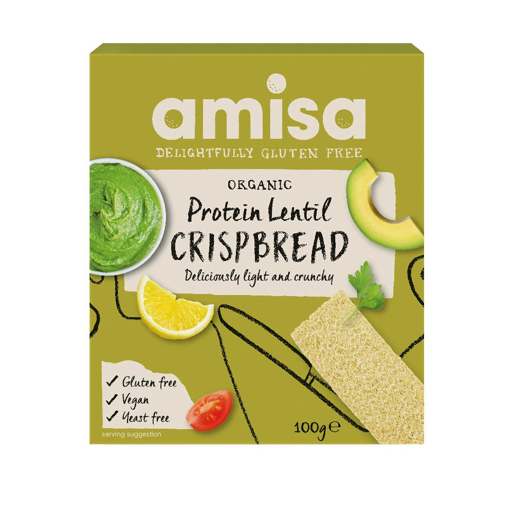 Amisa Organic Protein Lentil Crispbread (100g) by Amisa - The Pop Up Deli