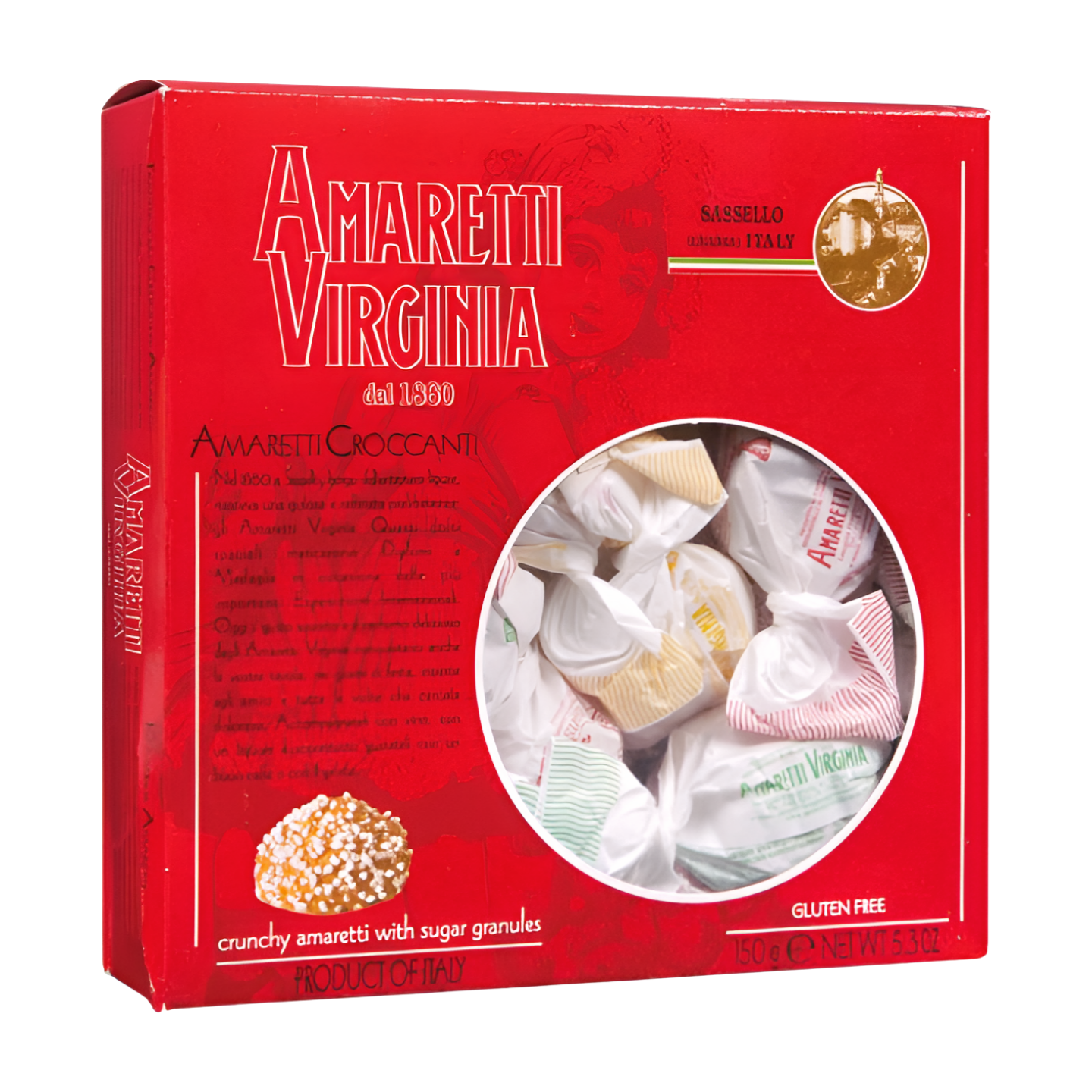 Amaretti Virginia Crunchy Amaretti in Window Box (150g)