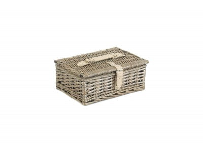 12" ANTIQUE WASH SPLIT WILLOW HAMPER