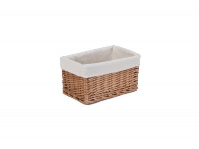 SMALL DOUBLE STEAMED LINED STORAGE BASKET
