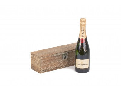 SINGLE BOTTLE OAK EFFECT WOODEN BOX