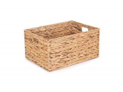 LARGE WATER HYACINTH RECTANGULAR STORAGE BASKET