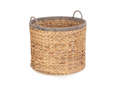 LARGE ROUND WATER HYACINTH BASKET