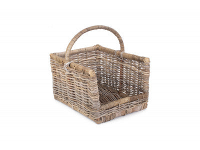 MEDIUM RATTAN OPEN ENDED LOG BASKET