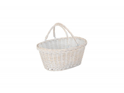 MEDIUM WHITE SWING HANDLE SHOPPER