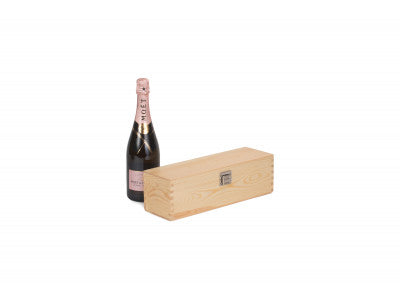 SINGLE BOTTLE CLEAR VARNISH WOODEN BOX