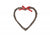 SLIM HEART WREATH with RED SPOTTY RIBBON