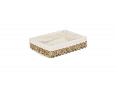 LARGE LINED RECTANGULAR SEAGRASS TRAY