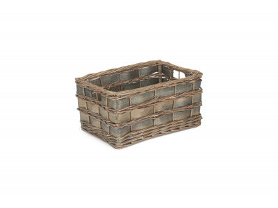 MEDIUM GREY SCANDI STORAGE BASKET - UNLINED