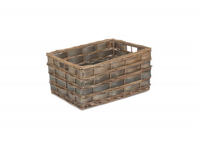 LARGE GREY SCANDI STORAGE BASKET - UNLINED
