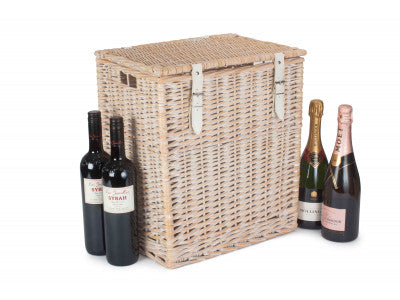 SIZE 1 - WHITE WASH VINTNER STORAGE HAMPER