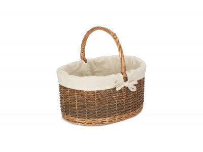 COUNTRY OVAL SHOPPER with WHITE LINING