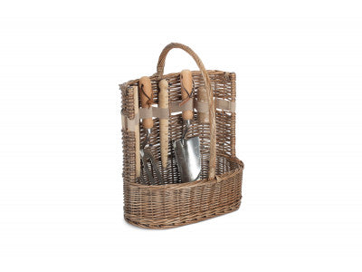 LARGE ANTIQUE WASH DELUXE GARDEN TOOL BASKET