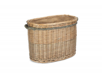 MEDIUM OVAL ROPE HANDLED LOG BASKET