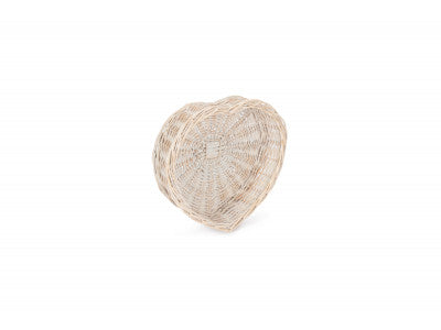 MEDIUM WHITE WASH HEART SHAPED TRAY