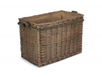MEDIUM RECTANGULAR ROPE HANDLED LOG BASKET