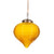 Amber Recycled Glass Rippled Bauble