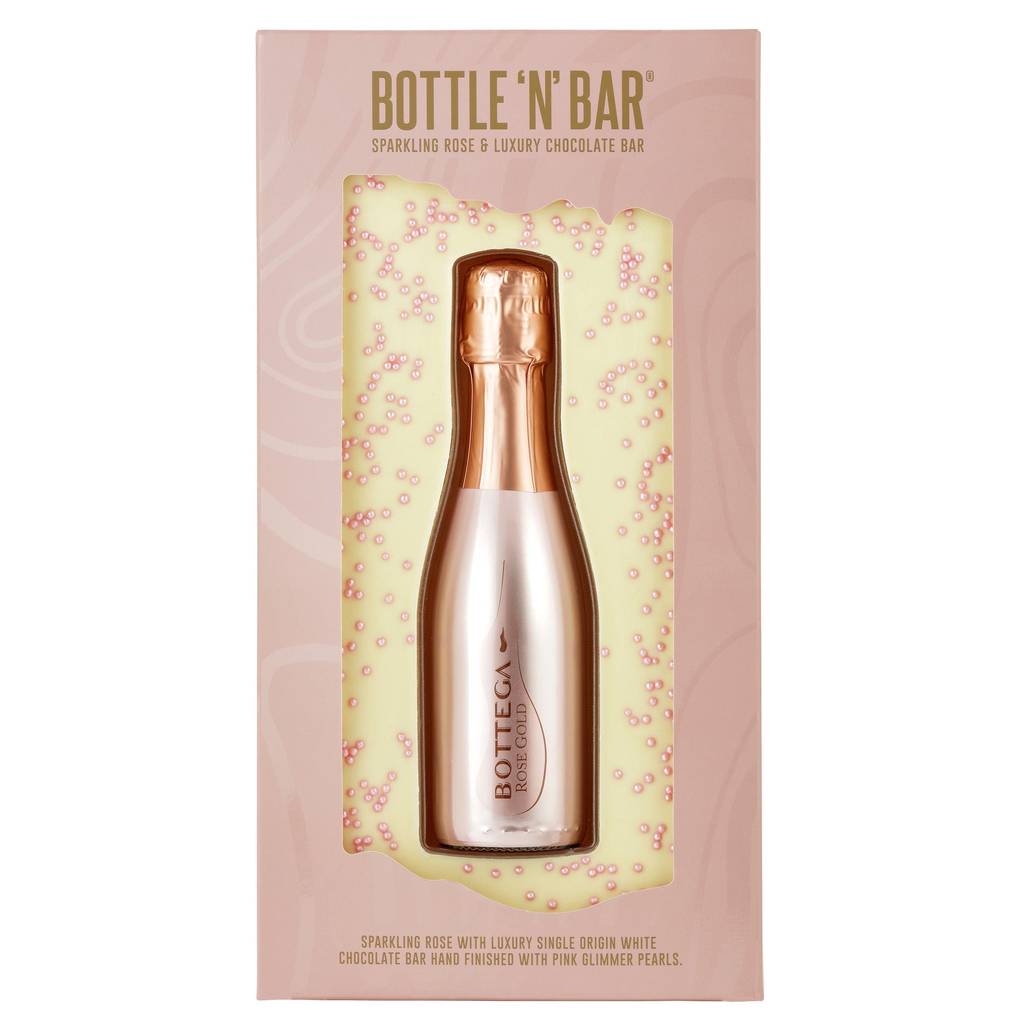 Bottle 'N' Bar Sparkling Rose & White Chocolate by The Pop Up Deli - The Pop Up Deli