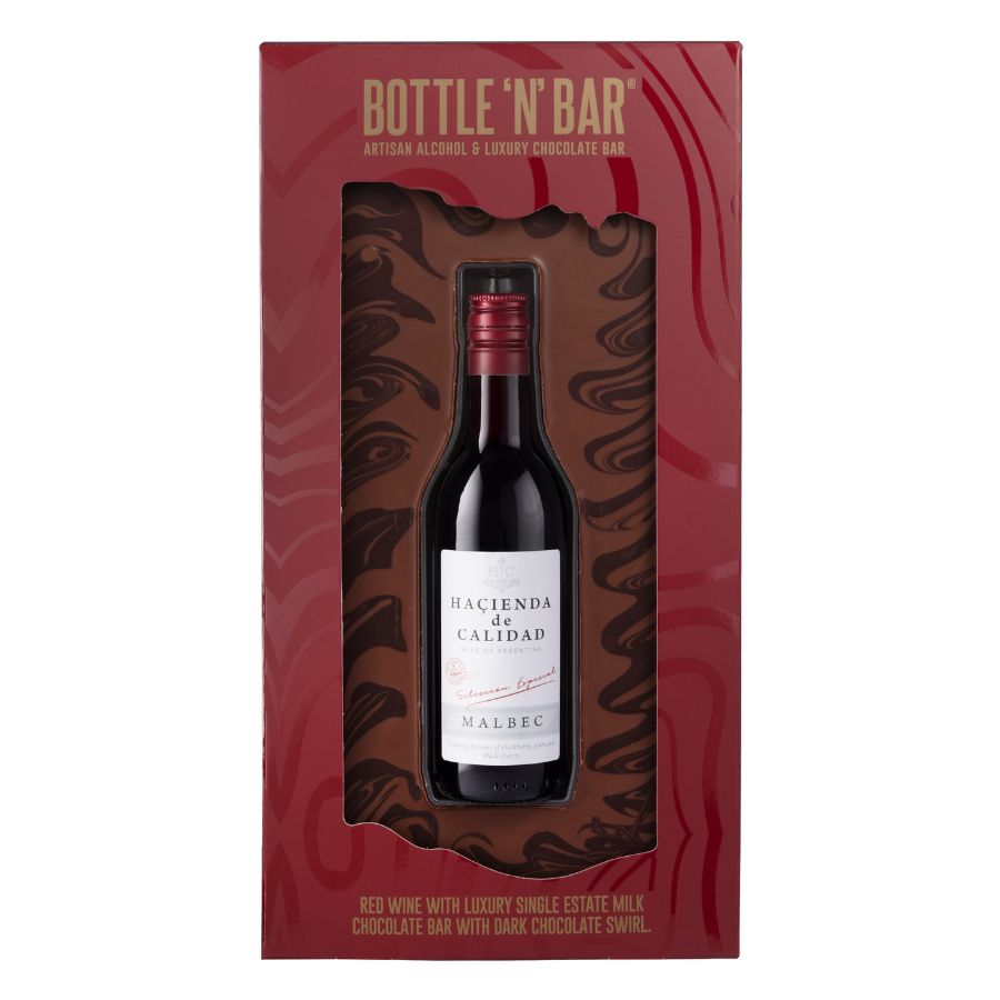 Bottle 'N' Bar Red Wine & Milk Chocolate by The Pop Up Deli - The Pop Up Deli