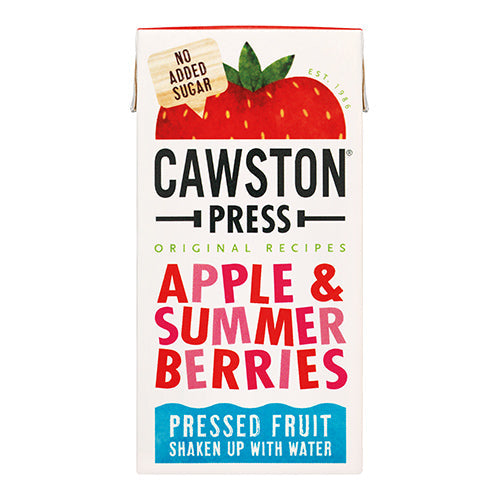 Cawston Press Pressed Summer Berries Fruit Water 200ml Carton [WHOLE CASE]