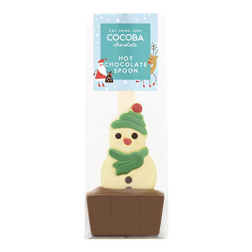 Cocoba Christmas Snowman Milk Hot Chocolate Spoon 50g [WHOLE CASE]