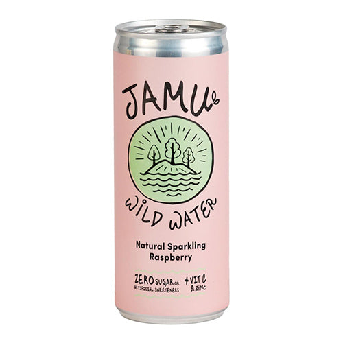 Jamu Wild Water Natural Sparkling Raspberry with gut friendly fibre & botanicals 250ml  [WHOLE CASE]