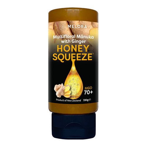 Melora Manuka Honey 70+ MGO Ginger Squeeze 330g [WHOLE CASE]